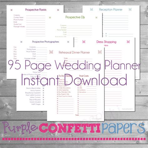 printable wedding planner worksheets template business psd