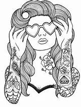 Rock Coloring Pages Punk Getcolorings Star sketch template