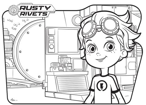 printable rusty rivets coloring pages