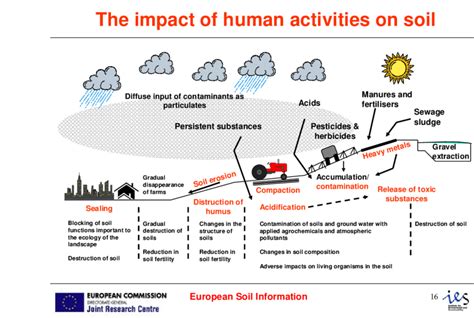 impact  human activities  soil causing risk  soil degradation