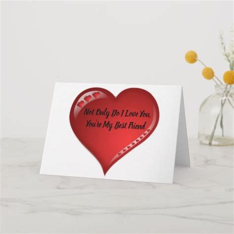 Classy I Love You Best Friend Valentine S Card Zazzle