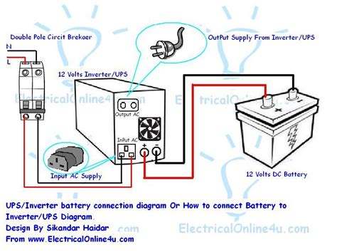 connect ups inverter  battery   ac supply