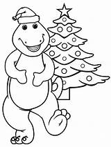 Barney Coloring Christmas Pages Dinosaur Printable Tree Kids Cartoon Cool2bkids Color Sheets Print Categories Getcolorings sketch template