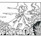 Volcano Coloring Pages Print Eruption Getdrawings Getcolorings sketch template