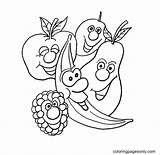 Fruits Smiled sketch template