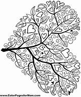 Mandala Tree Coloring Pages Colouring Visit sketch template