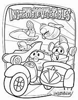 Coloring League Larry Boy Pages Vegetables Incredible sketch template