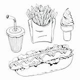 Junk Food Coloring Pages Getcolorings Color Printable sketch template