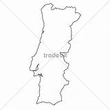 Portugal Outline Map sketch template
