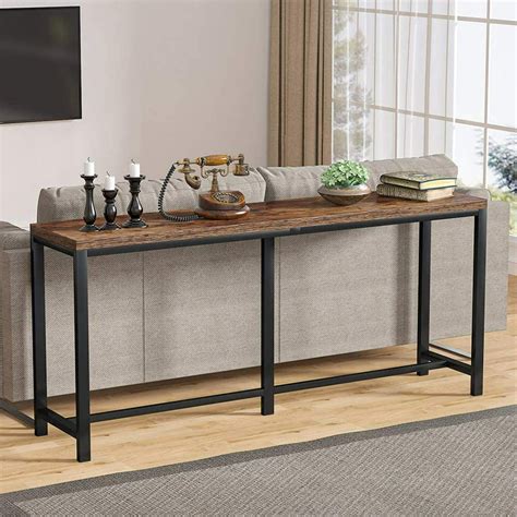 tribesigns   extra long sofa table narrow long console table  couchentryway