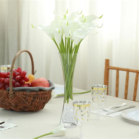 tall poly foam calla lily flowers  single stems wedding