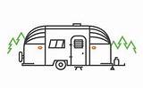 Airstream Trailer Caravan Clip Laostudio Airstreams Campers Caravans Rodante Designspiration sketch template