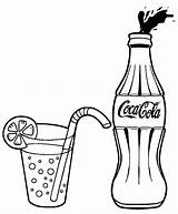 Cola Coca Coloring Coke Bottle Soda Drawing Pages Para Colorear Kids Glass Drink Dibujos Lemonade Botella Etsy Soft Flat 1000 sketch template