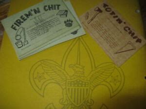 firemn chit cards  totin chip card  printing boy scouts