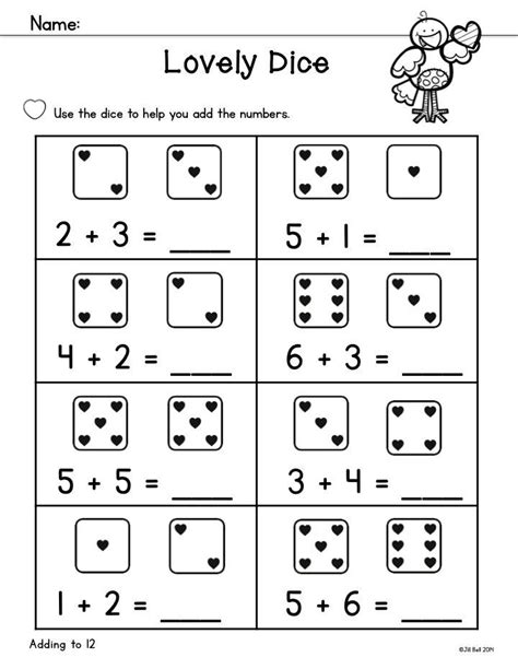 valentines day activities kindergarten math worksheets kids math