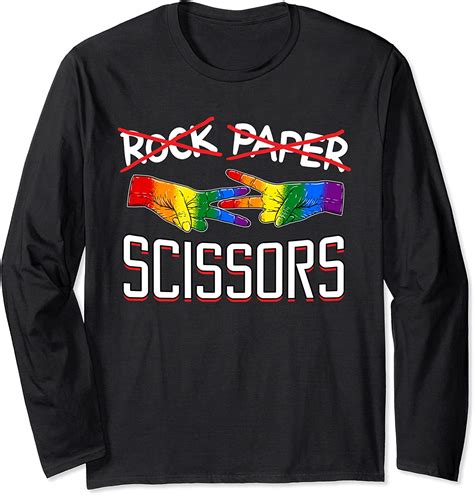 Rock Paper Scissors Lesbian Lgbtq Pride Long Sleeve T Shirt