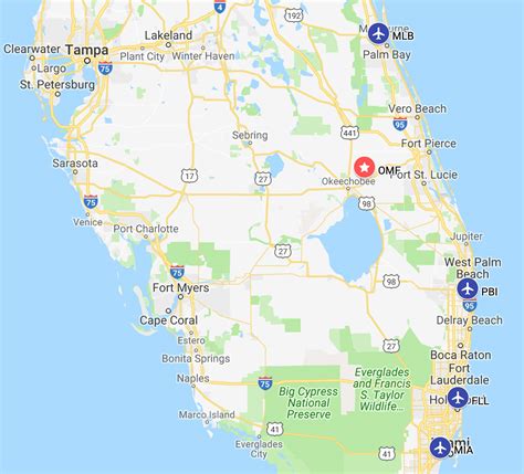 airports  florida map united states map