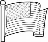 Flag Coloring American Printable Kids sketch template