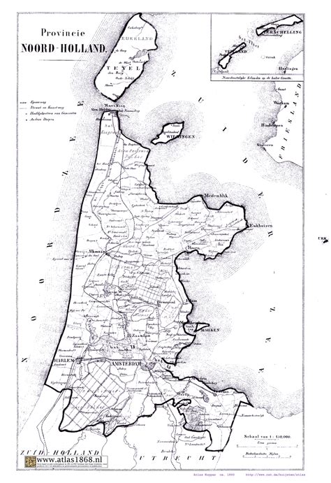 map  north holland  ca  published   gemeente atlas van