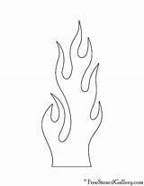 Flames Stencil Freestencilgallery sketch template