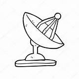 Dish Satellite Drawing Getdrawings sketch template