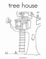Coloring Tree House Pages Popular sketch template