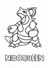 Nidoqueen Pokemon Coloring Pages Template sketch template