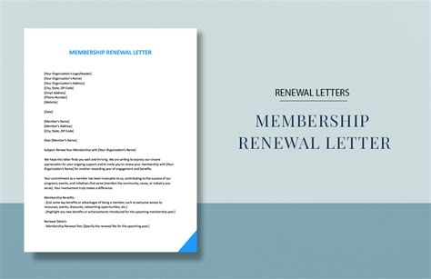 membership renewal letter  word google docs pages