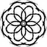 Mandala Orniment sketch template