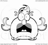 Bird Fire Chubby Scared Phoenix Clipart Cartoon Cory Thoman Outlined Coloring Vector 2021 sketch template