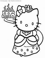 Kitty Hello Princess Coloring Pages Timeless Miracle sketch template