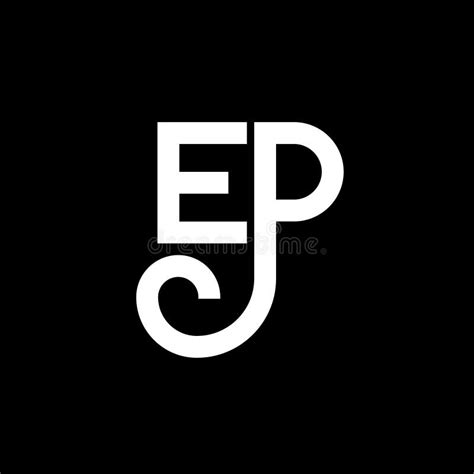 ep letter logo design  black background ep creative initials letter logo concept ep letter