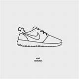 Nike Roshe Run Illustration Behance sketch template