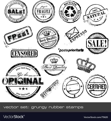 grunge rubber stamps royalty  vector image