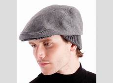 Mens Peak Cap Winter Hat Flat Cap Classic Warm Formal Soft Hats