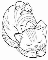 Coloring Cat Pages Christmas Mouse Cats Kitten Cute Drawings Friend Rasta Books Colouring Cutest Feline Para Patterns Book Getcolorings Colorir sketch template