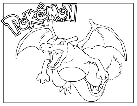 printable charizard coloring pages