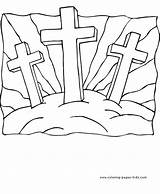 Religious Kids Coloring Pages Color Printable Easter Crosses Items Sheets Religion Heaven Sheet Cross Colouring Christian Three Jesus Bible School sketch template