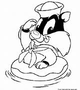 Looney Tunes Baby Coloring Pages Sylvester Printable Freekidscoloringpage 2460 Total Views sketch template