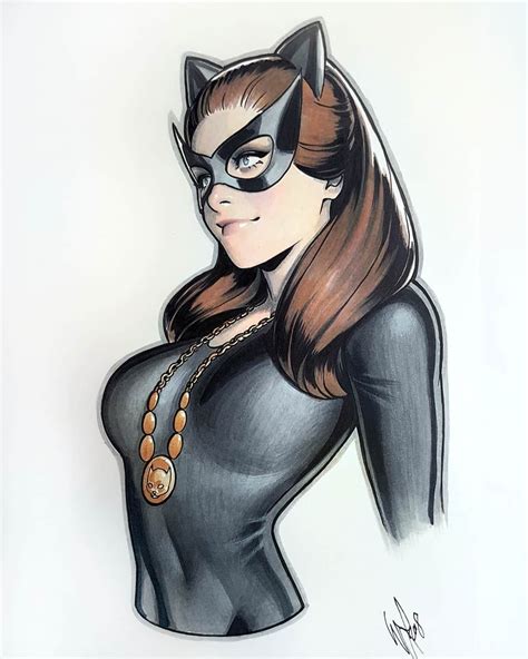 catwoman by warren louw dibujos comics personajes comic