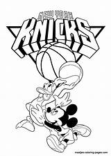 Knicks Coloring Pages Nba York Disney Logo Print Browser Window Maatjes sketch template