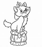 Coloring Cat Marie Pages Popular sketch template