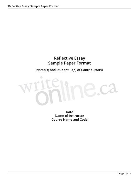 write  reflective writing writing guide     started
