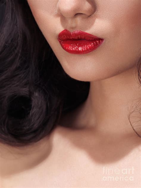closeup of woman red lips photograph by maxim images exquisite prints
