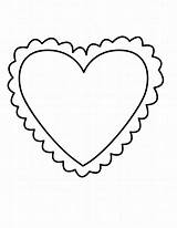 Heart Stencils Print sketch template
