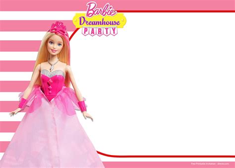 free barbie birthday invitation templates drevio