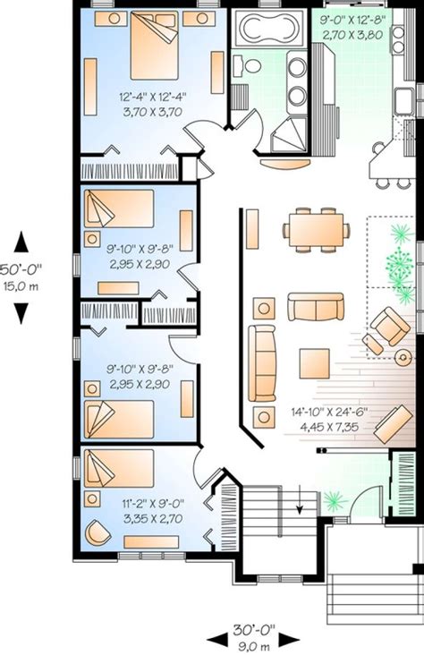 house plan   narrow lot plan  square feet  bedrooms  bathroom bungalow