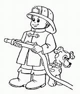 Coloring Pages Kids Fireman Printable Popular sketch template