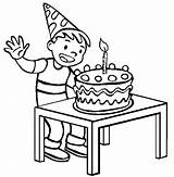 Birthday Boy Coloring Happy Pages sketch template