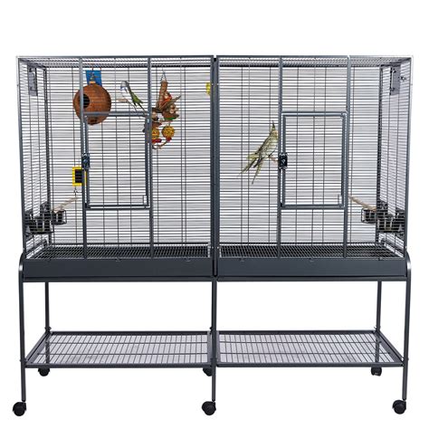 rainforest double flight bird cage everyday pet cages